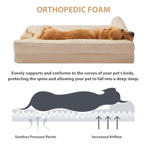 Orthopedic Waterproof Sofa Dog Bed for Large Dogs