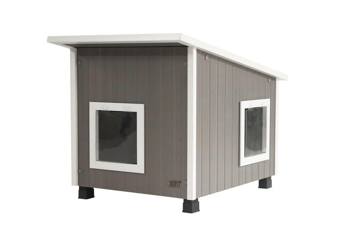Outdoor Cat House with Dual Entry