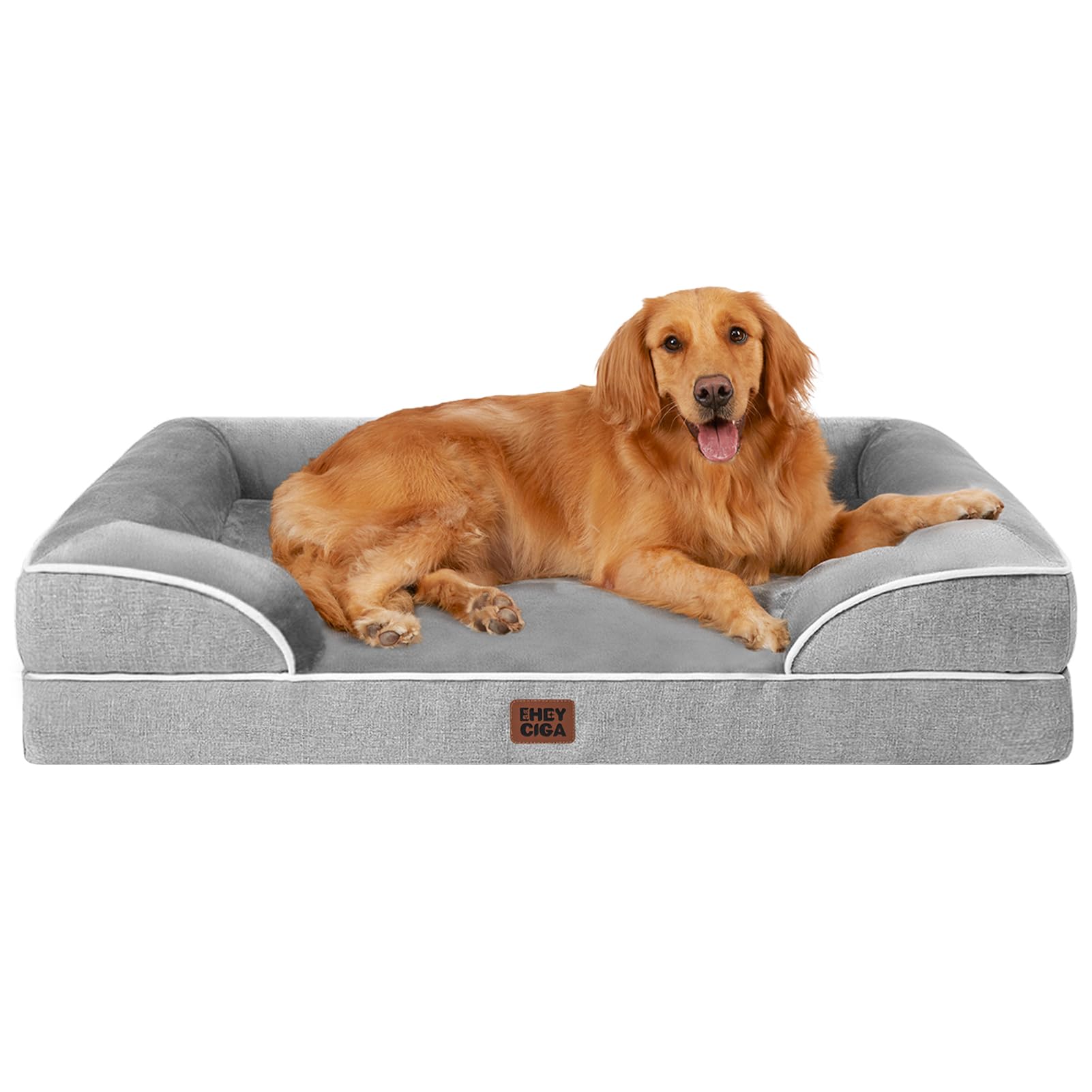Orthopedic Memory Foam Dog Bed with Bolsters