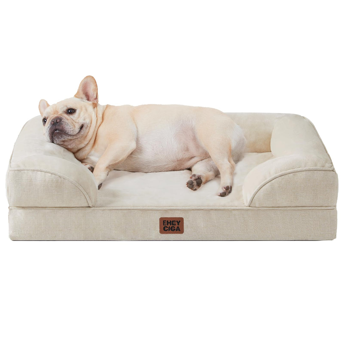 Orthopedic Memory Foam Dog Bed with Bolsters