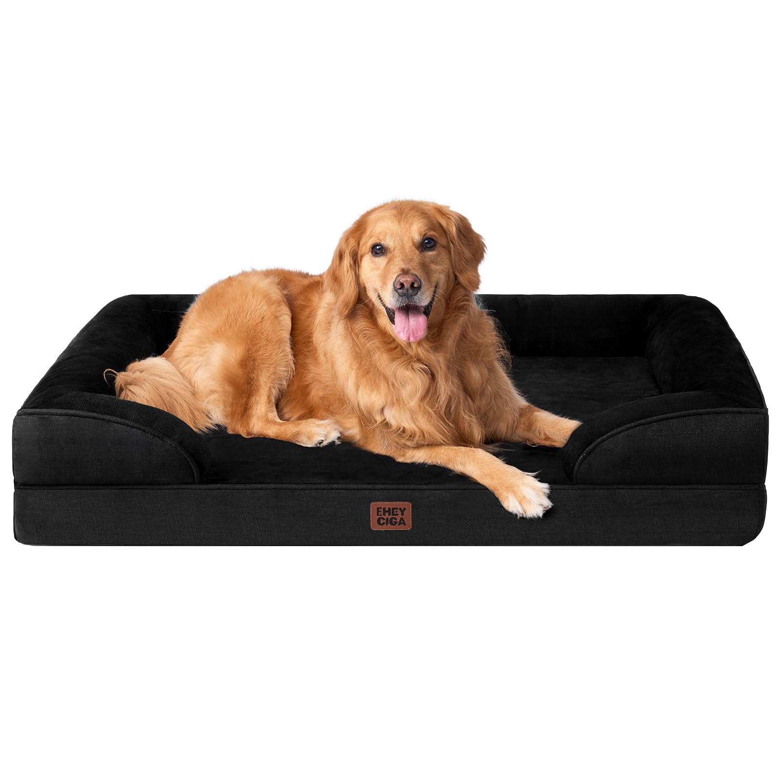 Orthopedic Memory Foam Dog Bed with Bolsters
