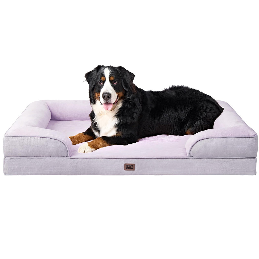 Orthopedic Memory Foam Dog Bed with Bolsters