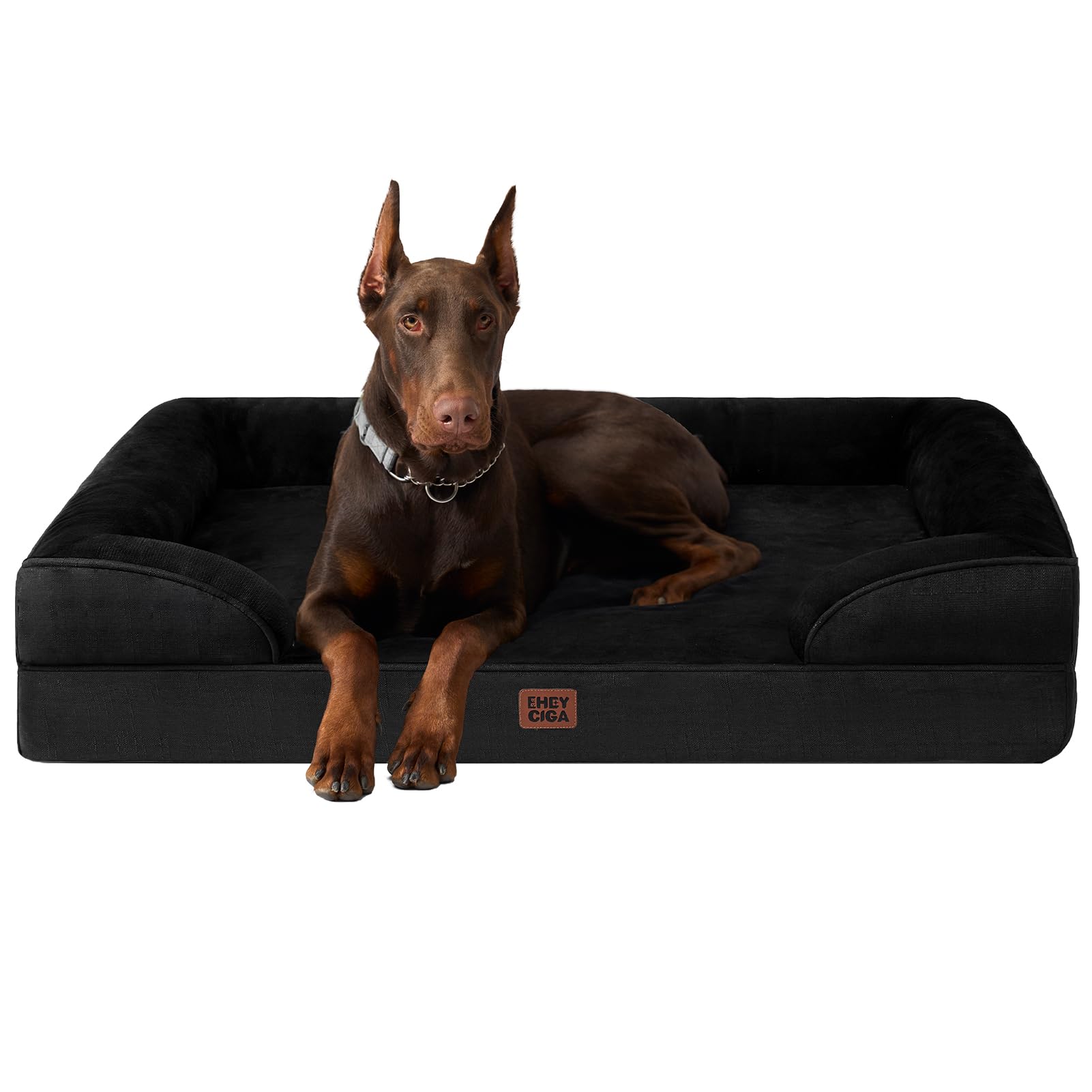 Orthopedic Memory Foam Dog Bed with Bolsters