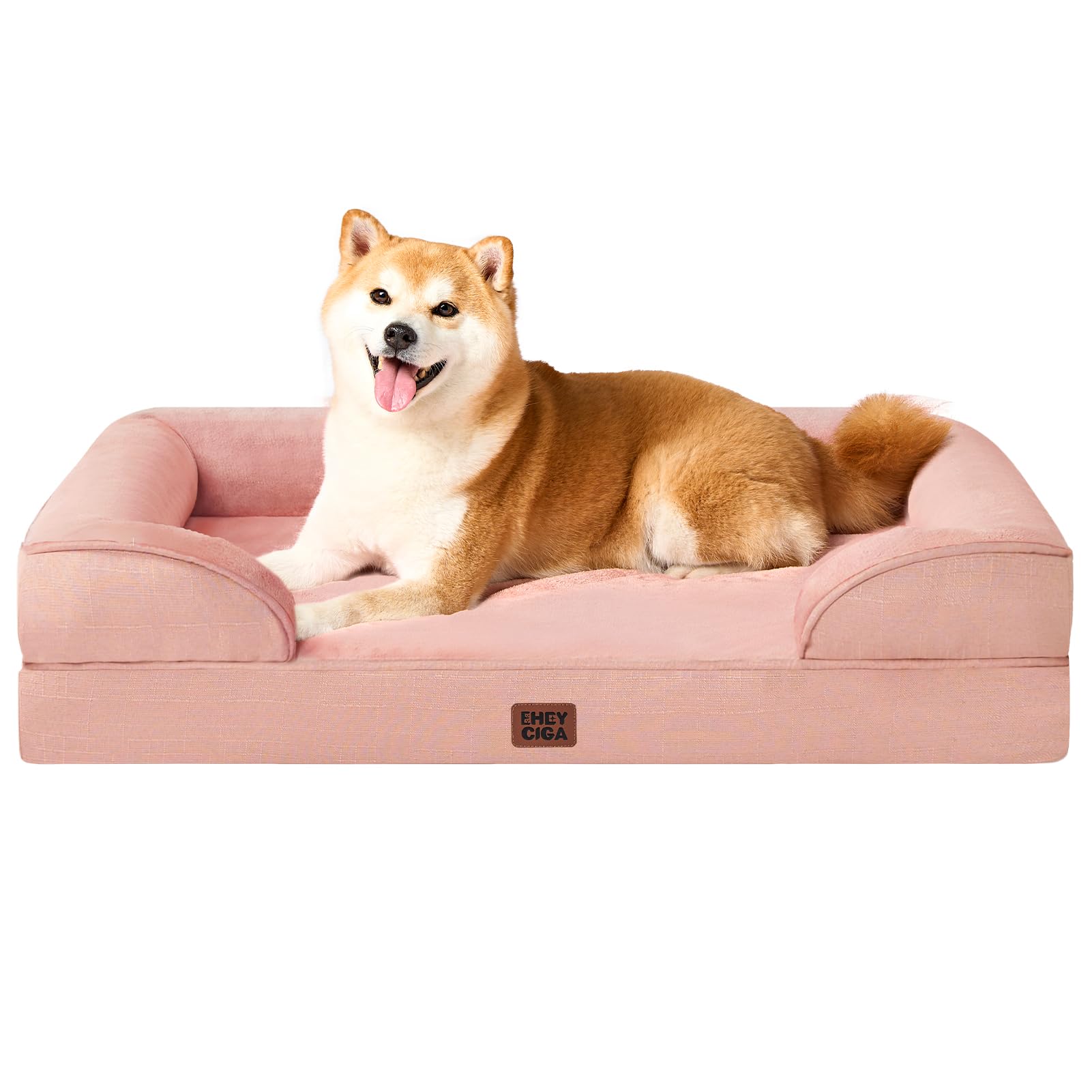 Orthopedic Memory Foam Dog Bed with Bolsters