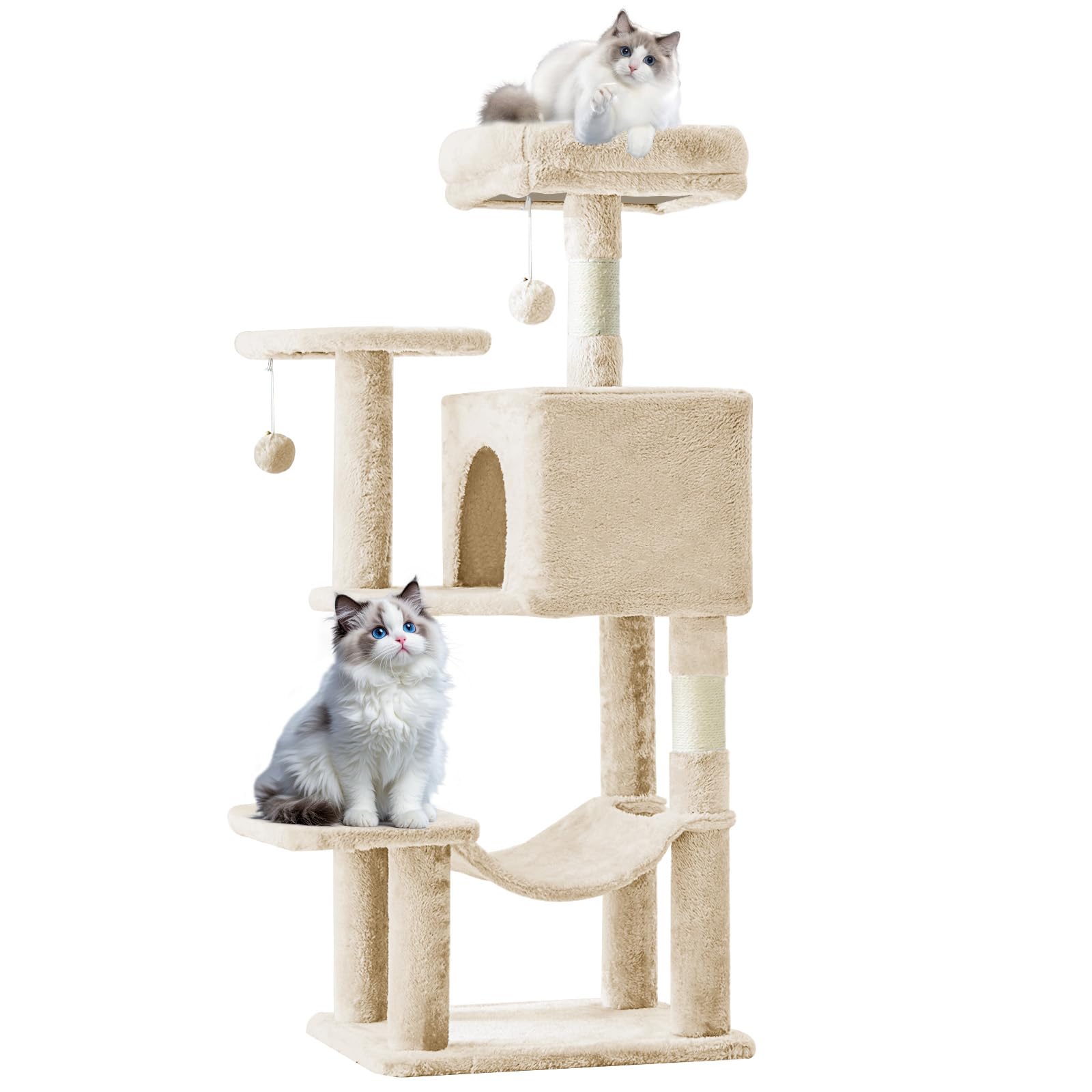 Cat Tree Tower with Hammock & Condo