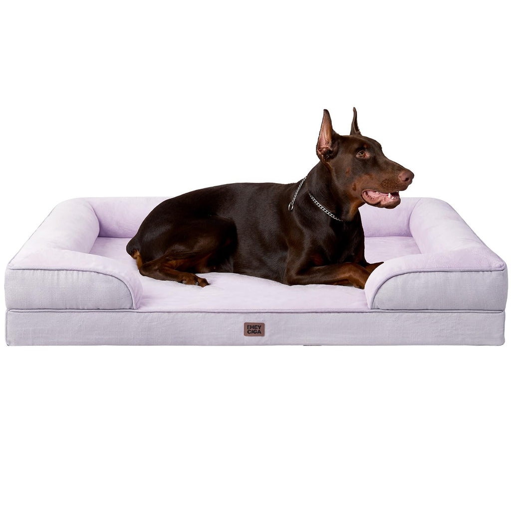 Orthopedic Memory Foam Dog Bed with Bolsters