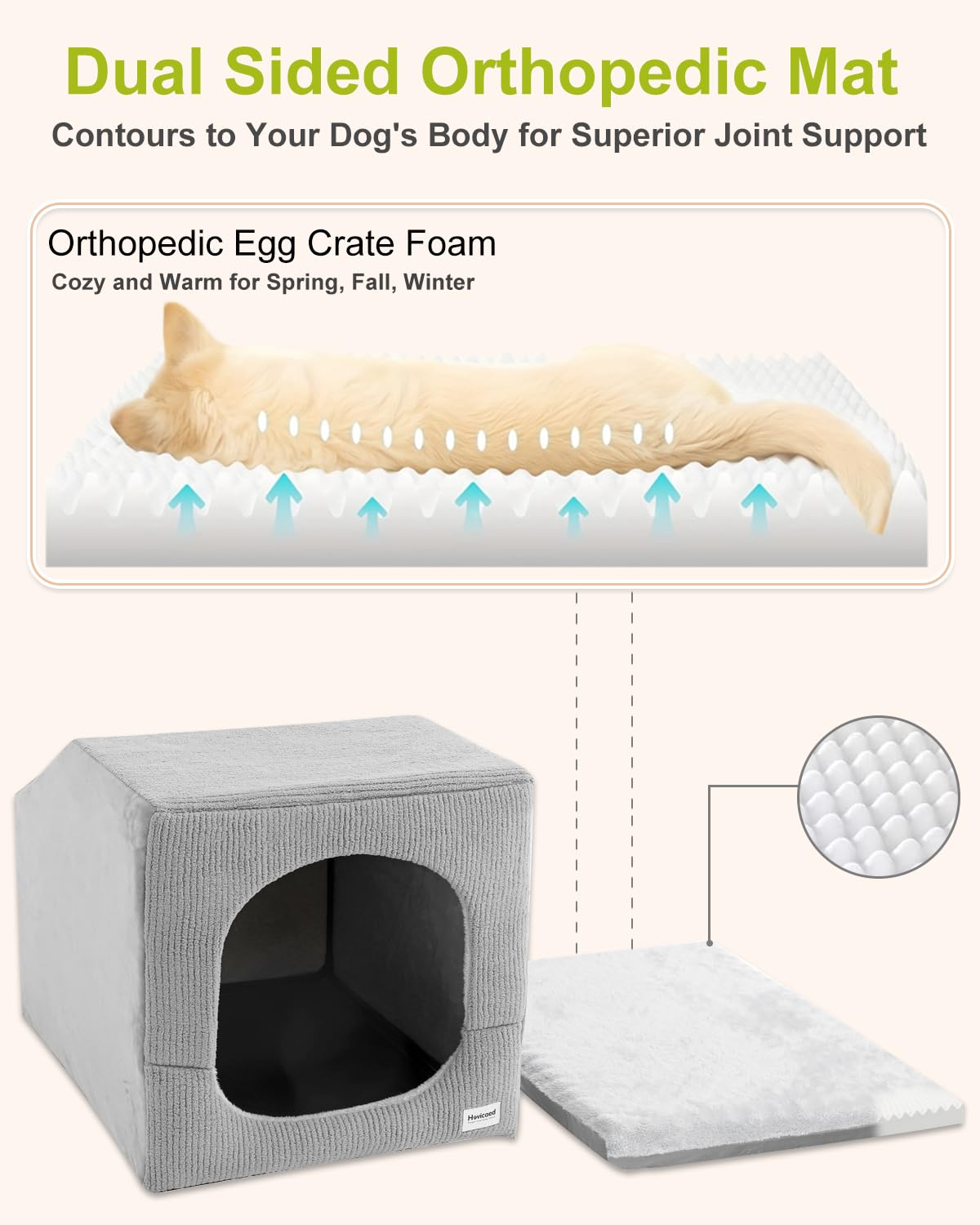 Orthopedic Indoor Dog House Bed