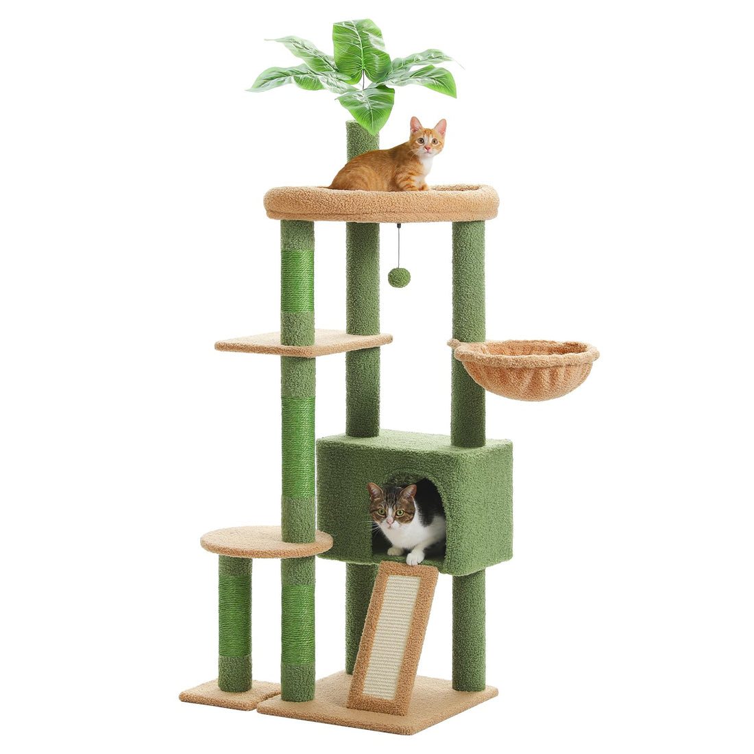 Floor-to-Ceiling Cat Tree with Condo & Hammock
