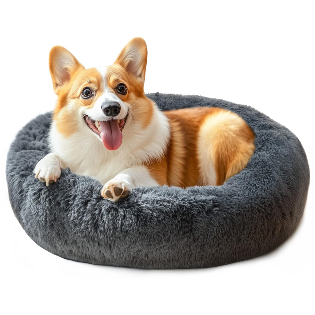 Anti-Anxiety Round Dog Bed for Small Dogs