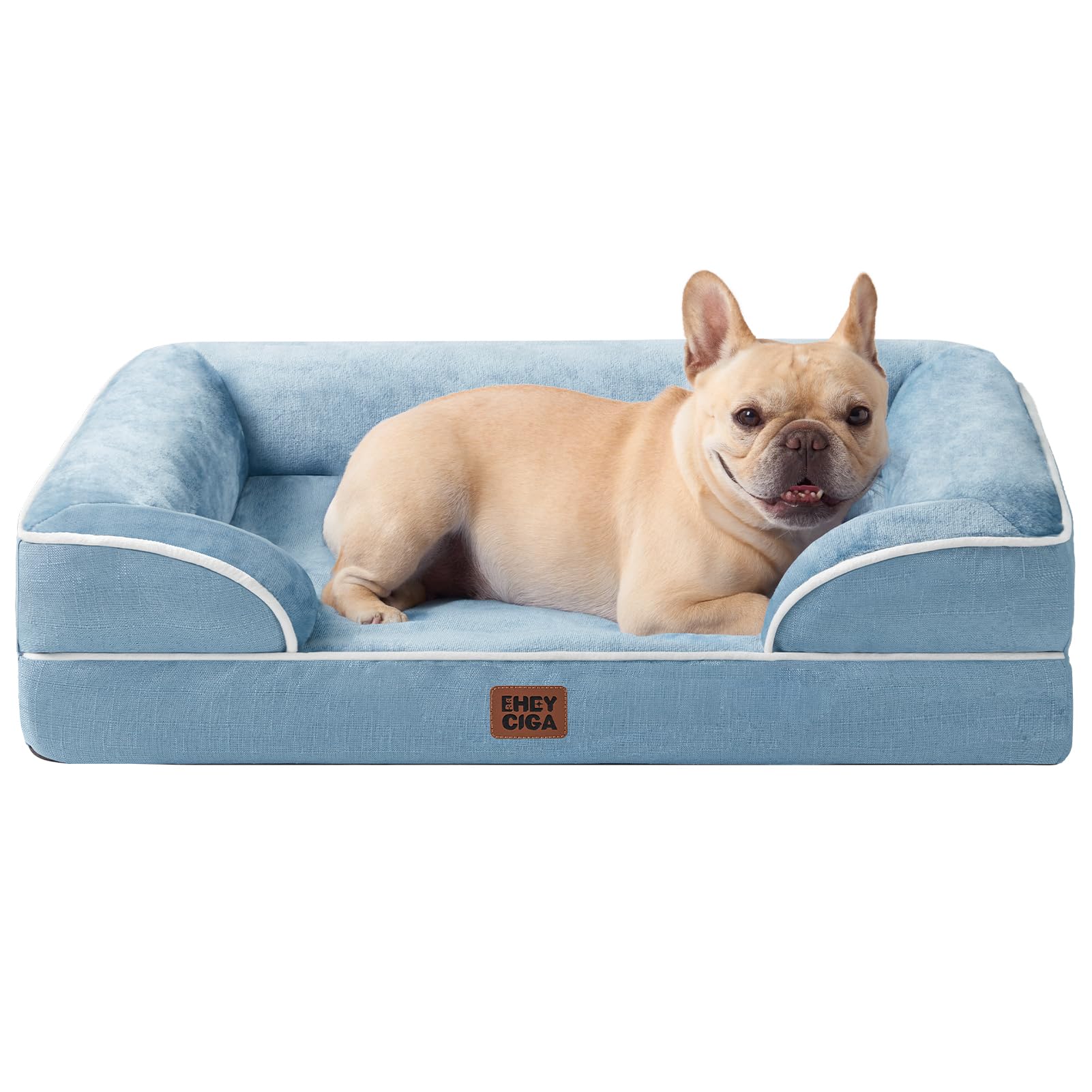 Orthopedic Memory Foam Dog Bed with Bolsters