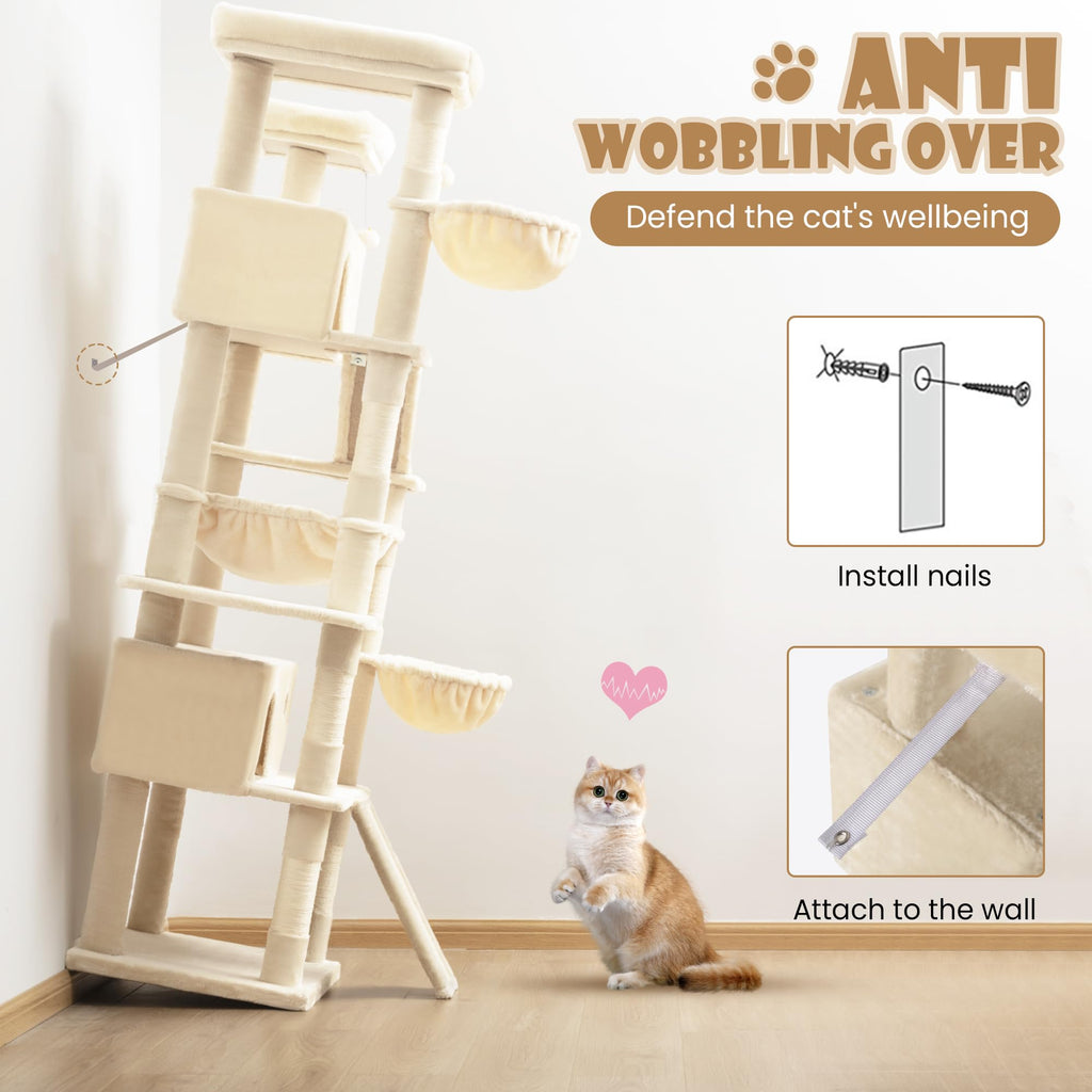 81" Multi-Level Cat Tree Tower