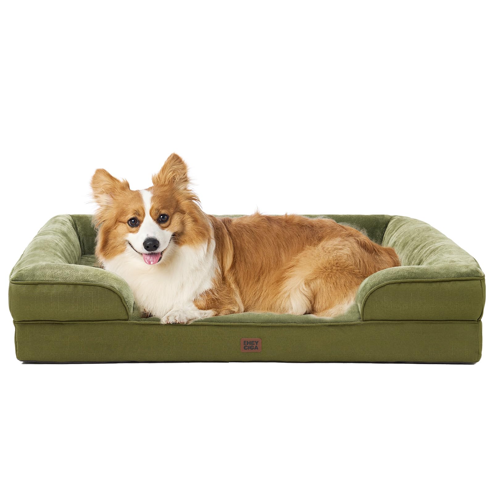 Orthopedic Memory Foam Dog Bed with Bolsters
