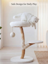 Modern Wood Cat Tree with Bed