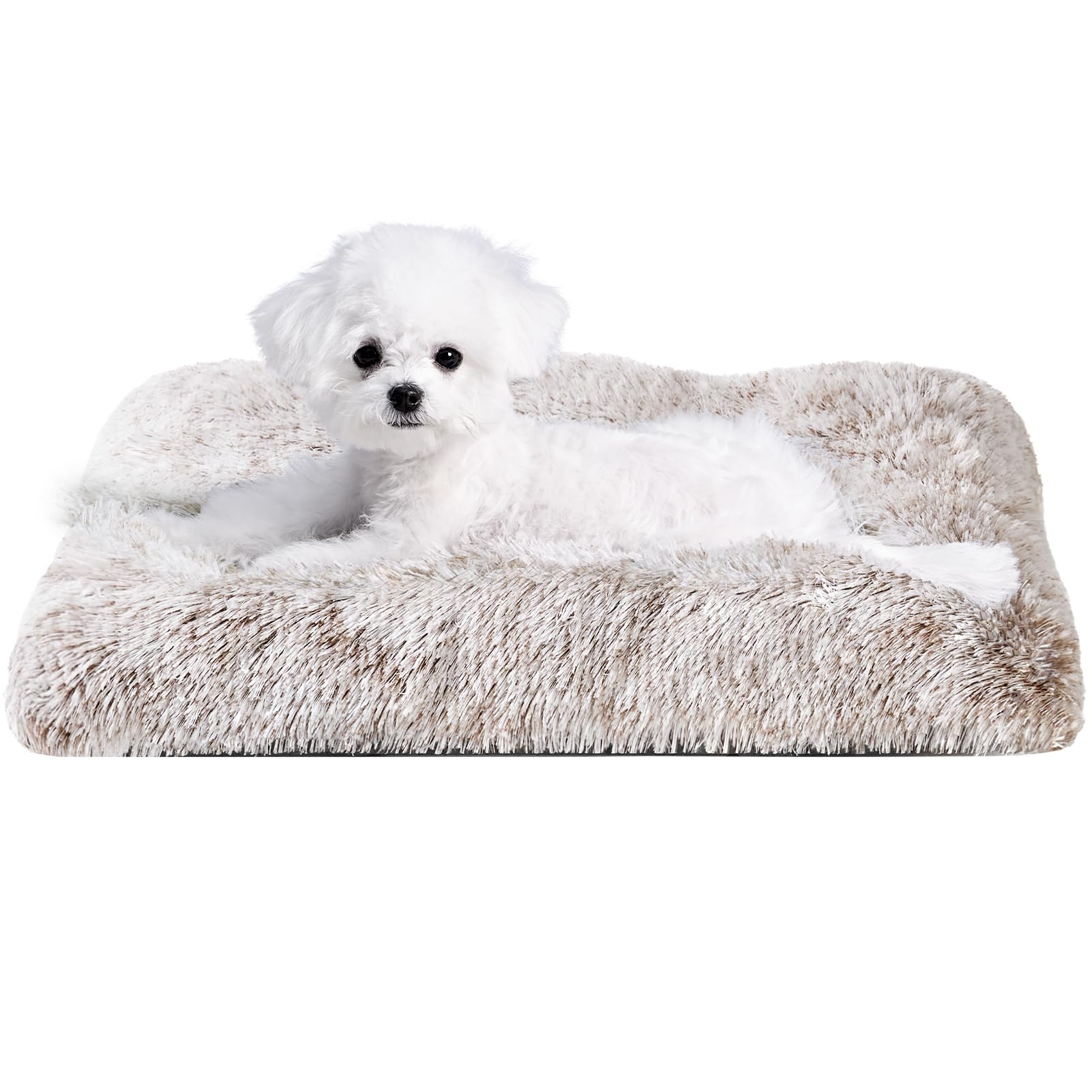 Calming Plush Dog Crate Bed Pad for Large Dogs