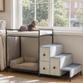 Pet Bunk Bed with Stairs & Storage