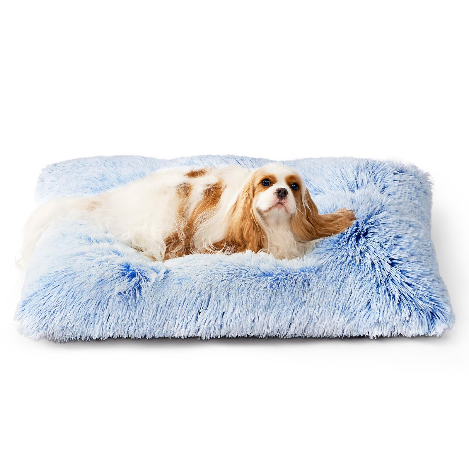 Calming Plush Dog Crate Bed Pad for Large Dogs