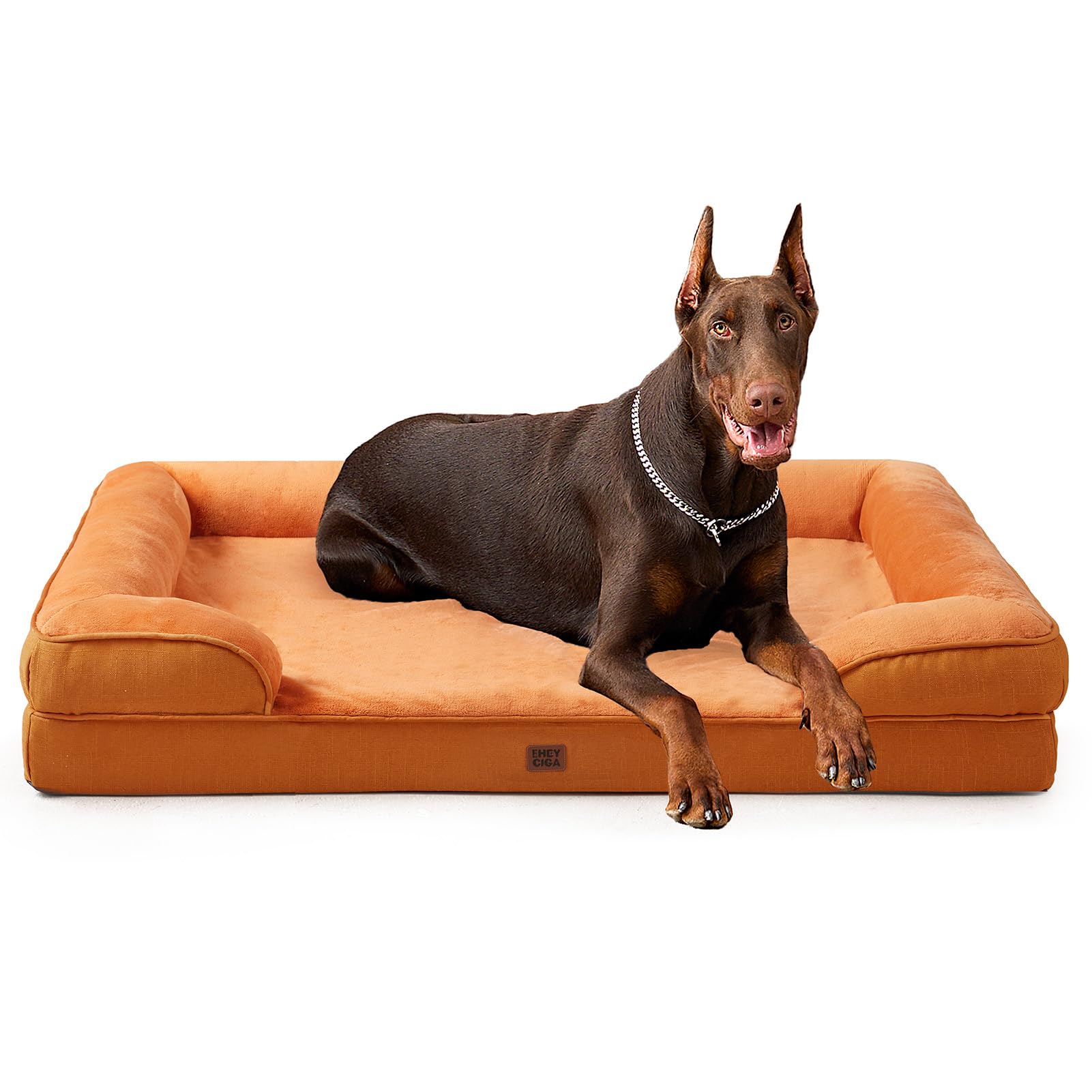 Orthopedic Memory Foam Dog Bed with Bolsters