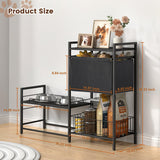 Elevated Dog Bowl Stand with Storage Basket