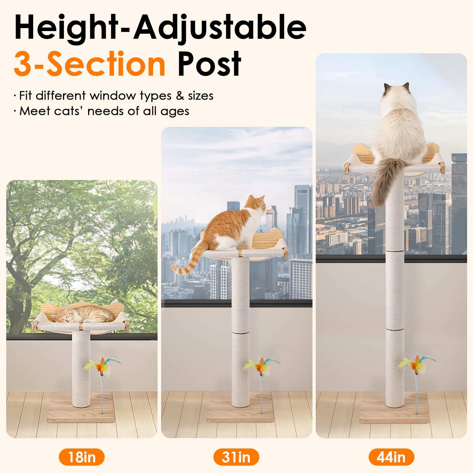 Cat Scratching Post with Window Perch
