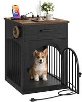 Dog Crate End Table with Storage Drawer