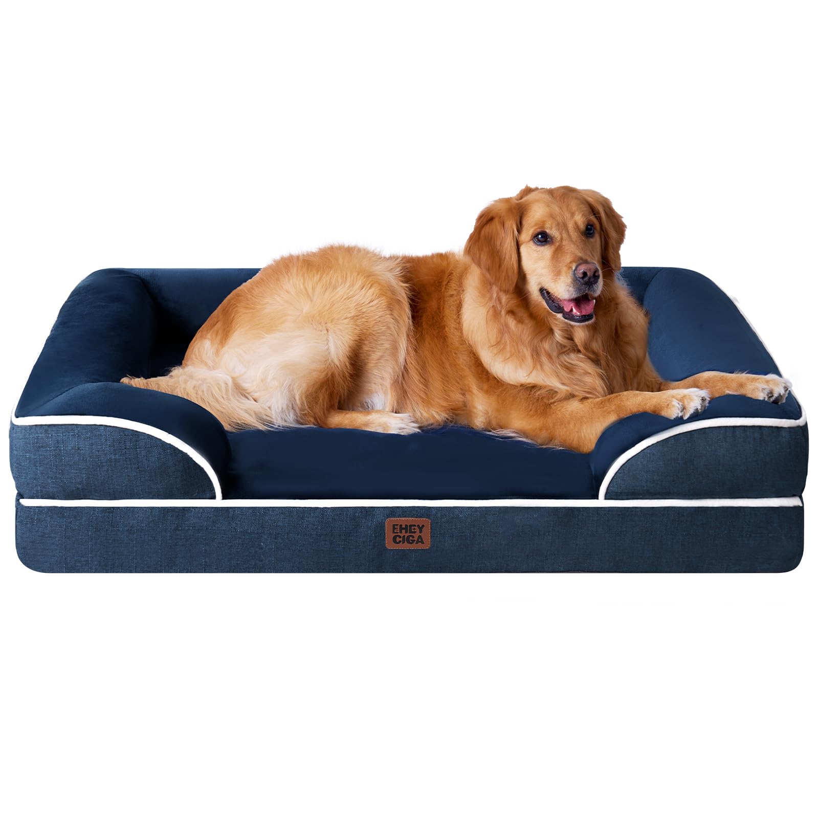 Orthopedic Memory Foam Dog Bed with Bolsters
