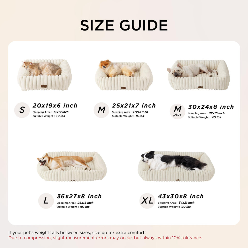 Orthopedic Washable Dog Bed for Medium Dogs