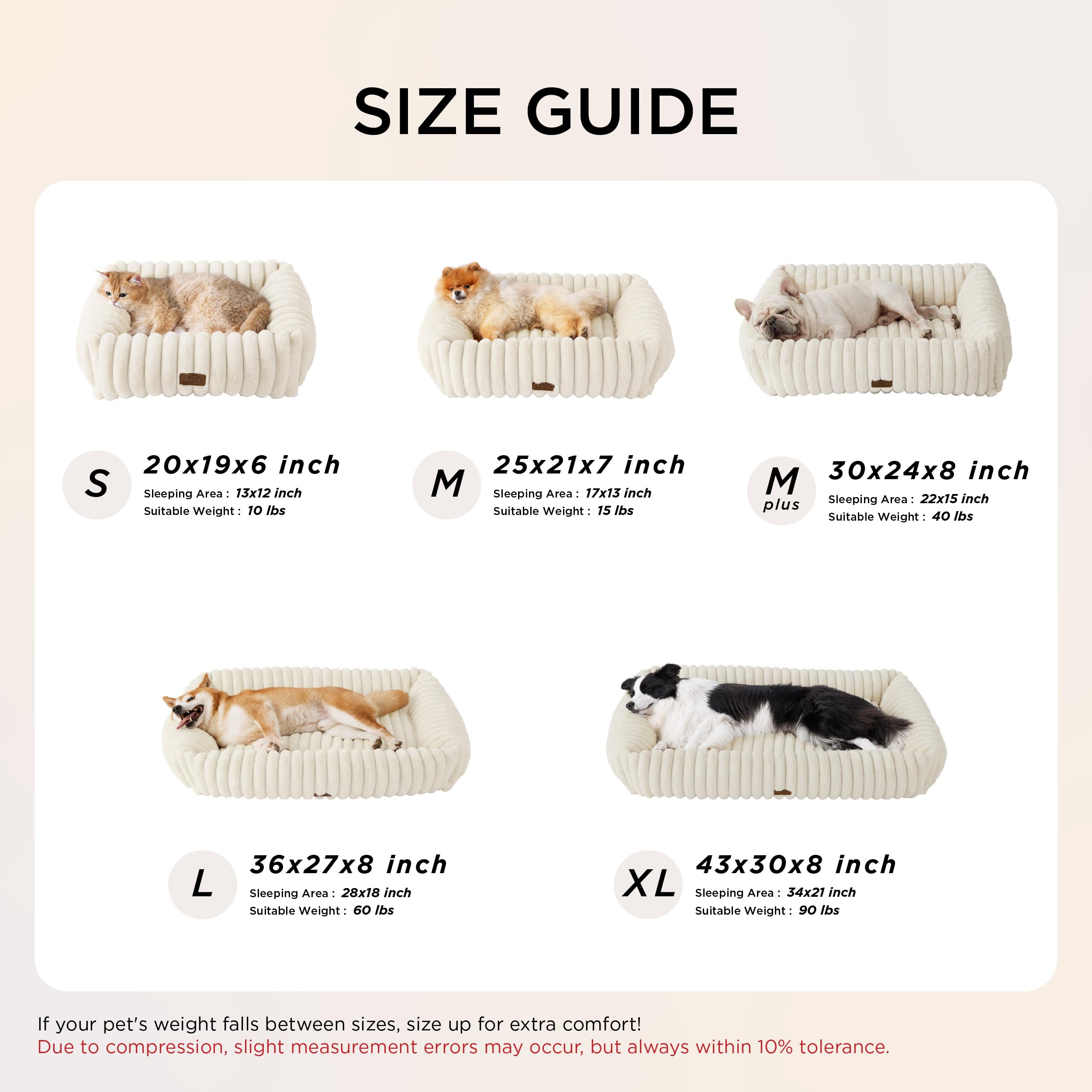 Orthopedic Washable Dog Bed for Medium Dogs