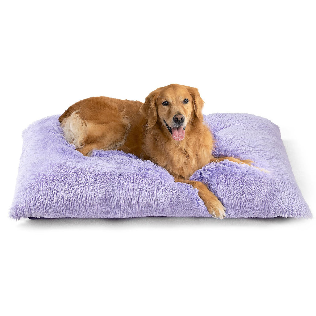 Calming Plush Dog Crate Bed Pad for Large Dogs