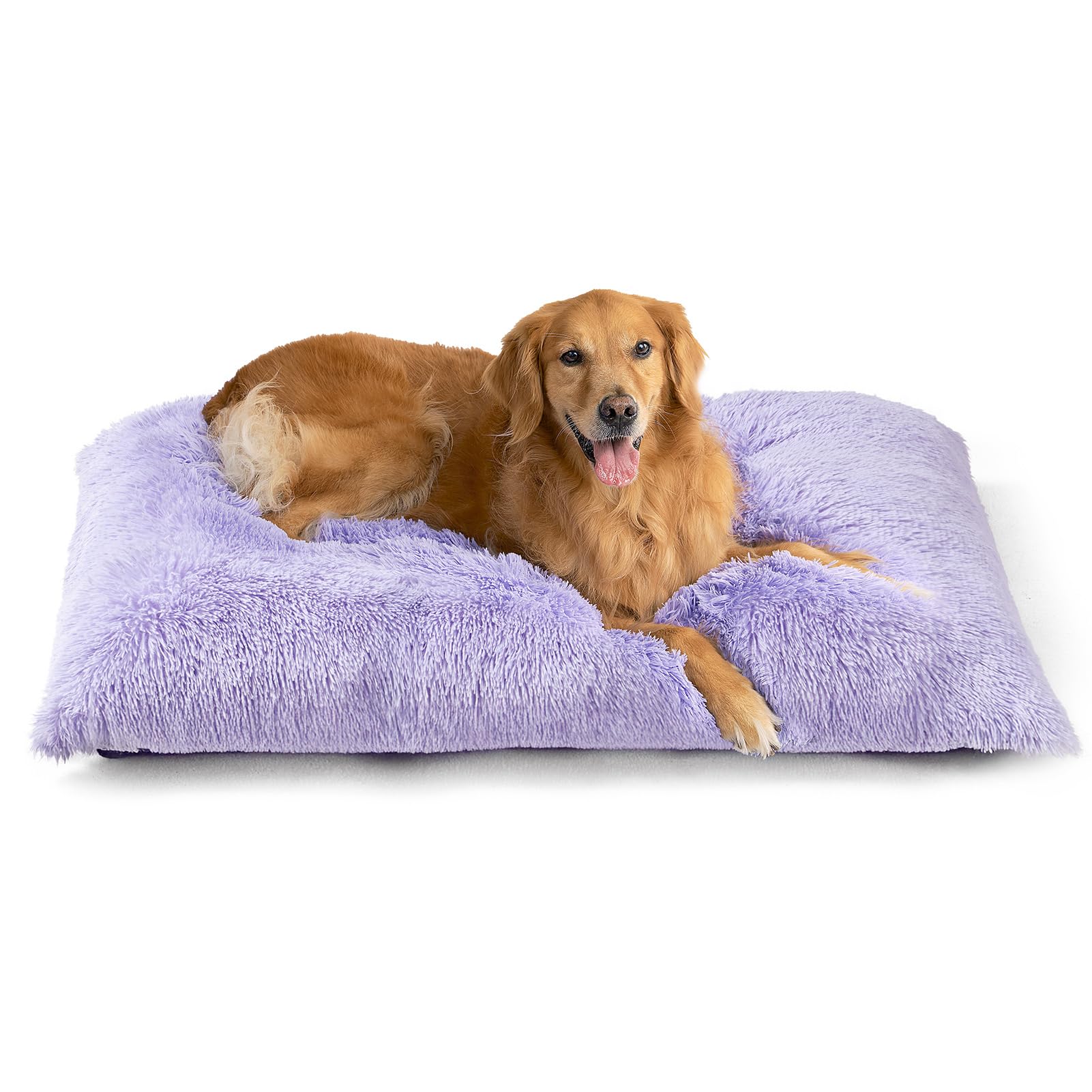 Calming Plush Dog Crate Bed Pad for Large Dogs