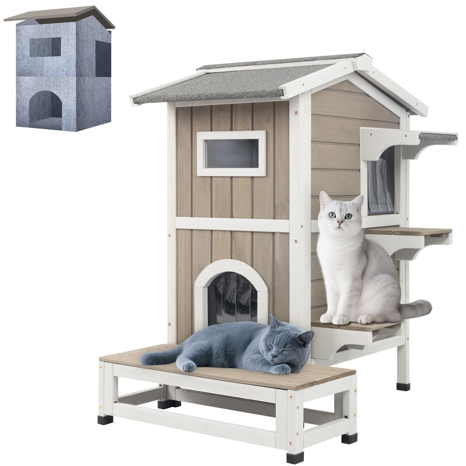 Outdoor Cat House Weatherproof 14