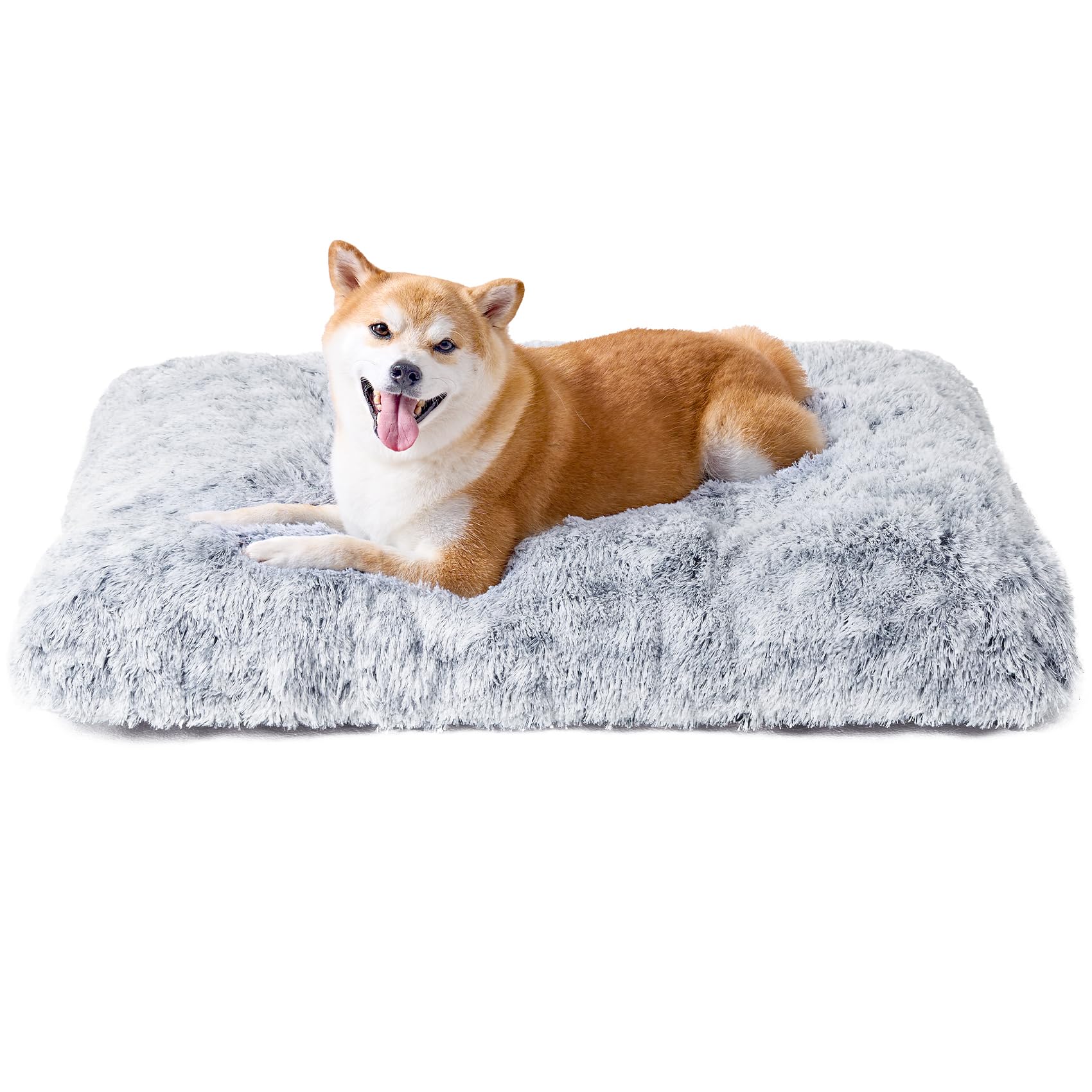 Calming Plush Dog Crate Bed Pad for Large Dogs