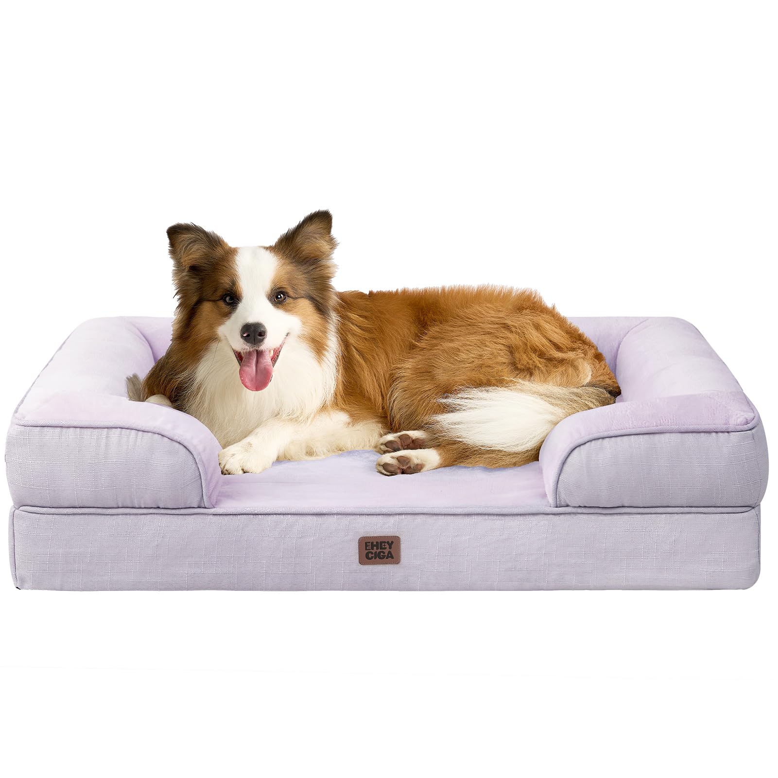 Orthopedic Memory Foam Dog Bed with Bolsters