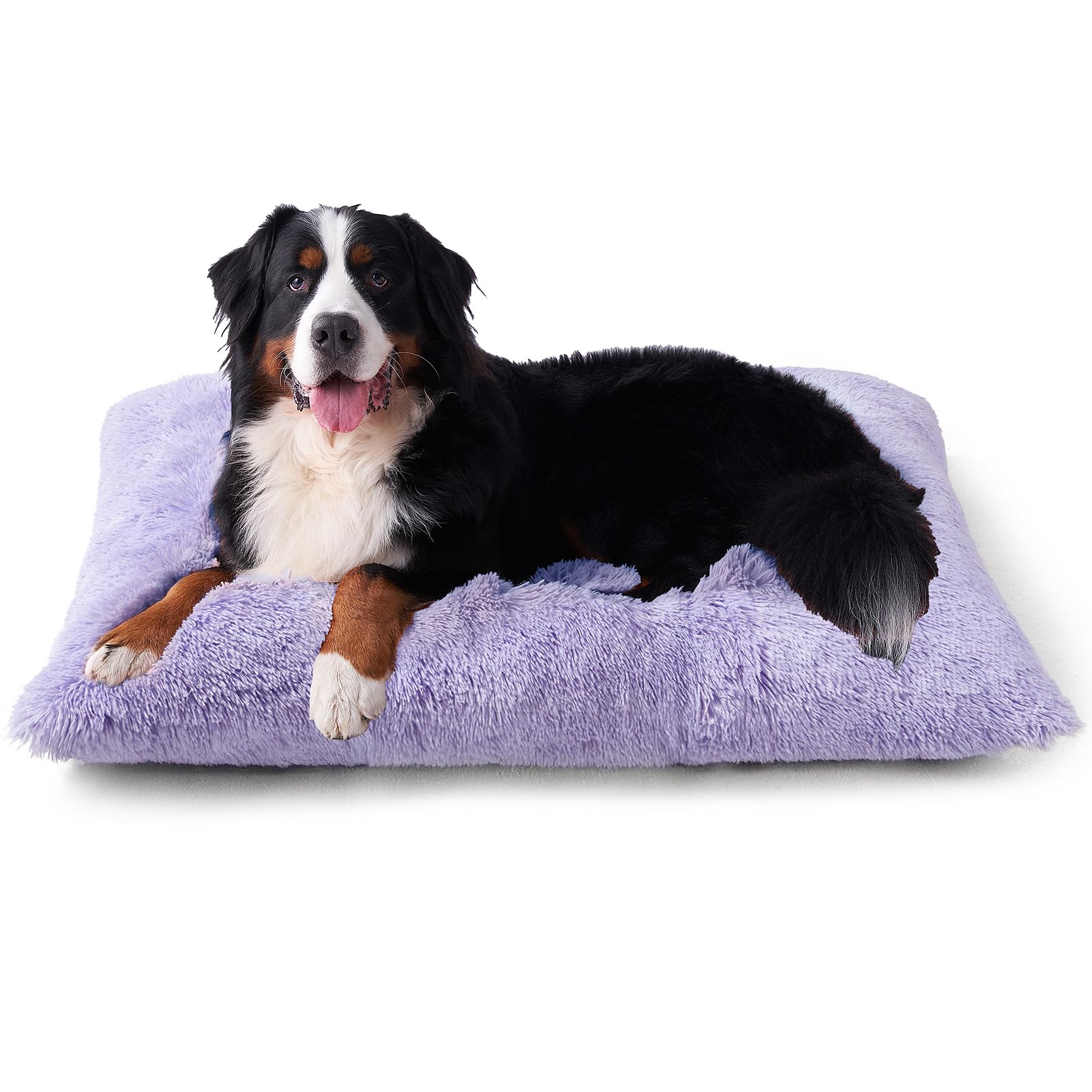 Calming Plush Dog Crate Bed Pad for Large Dogs