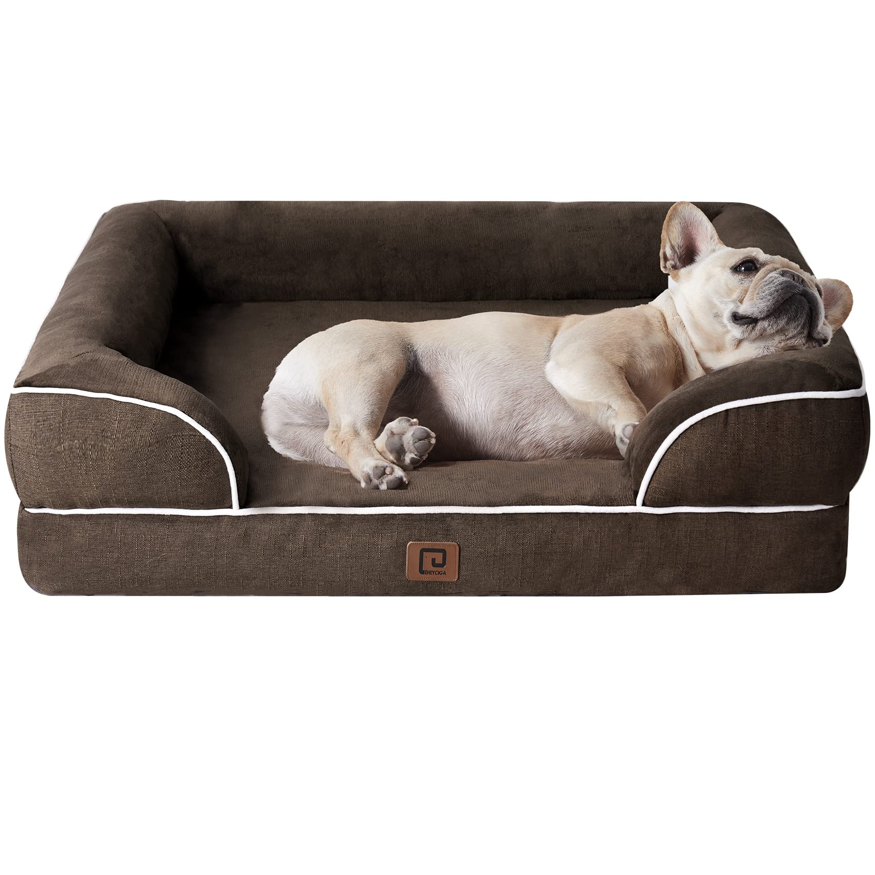 Orthopedic Memory Foam Dog Bed with Bolsters