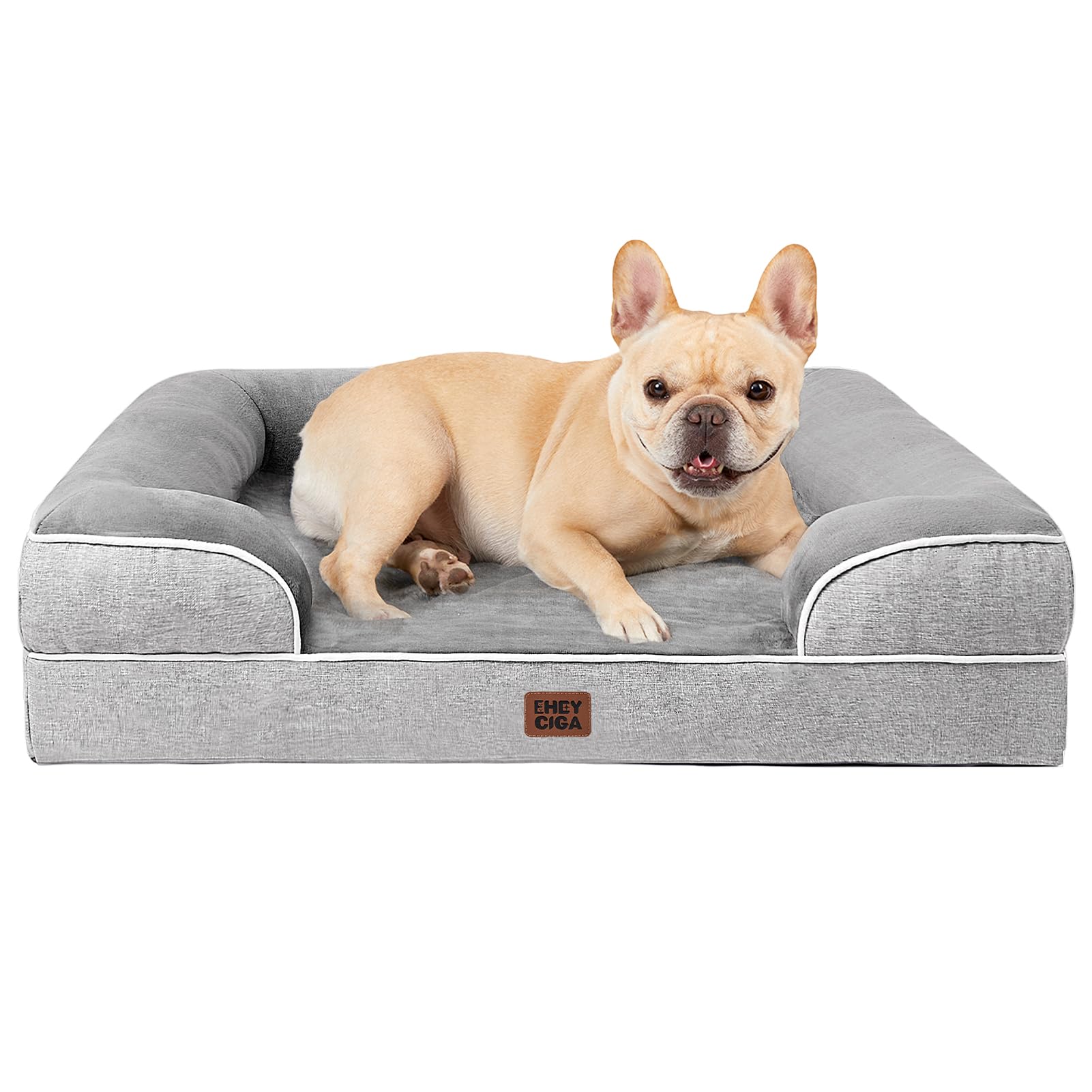 Orthopedic Memory Foam Dog Bed with Bolsters