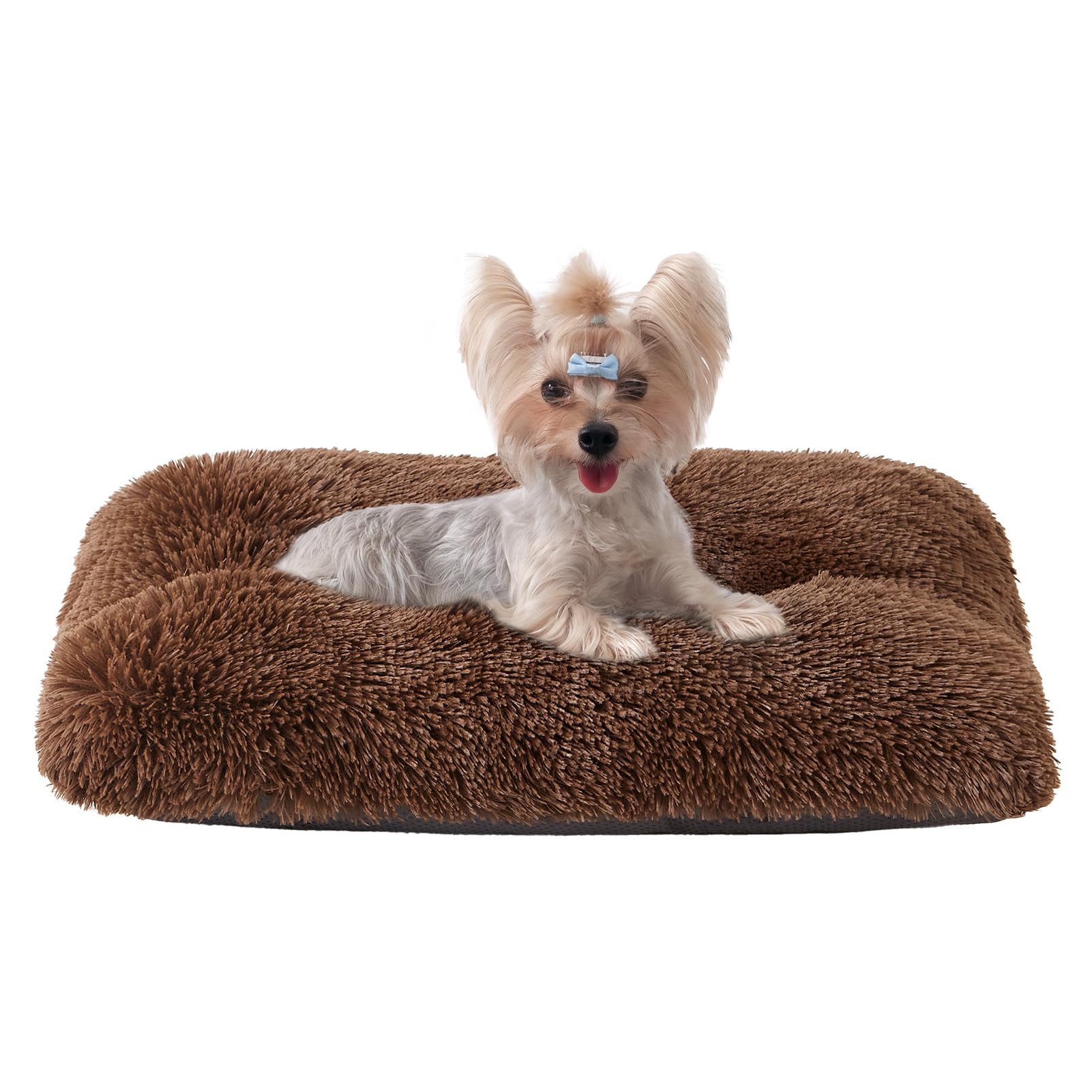 Calming Plush Dog Crate Bed Pad for Large Dogs