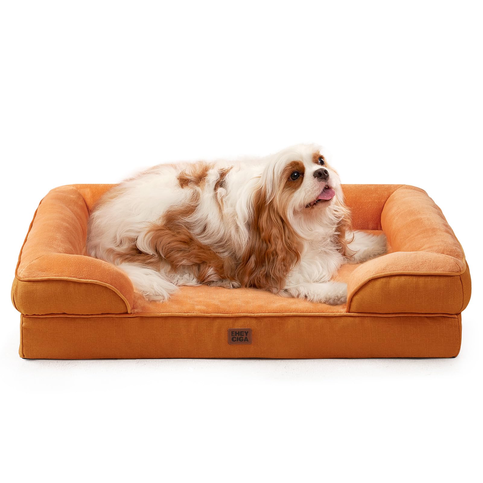 Orthopedic Memory Foam Dog Bed with Bolsters