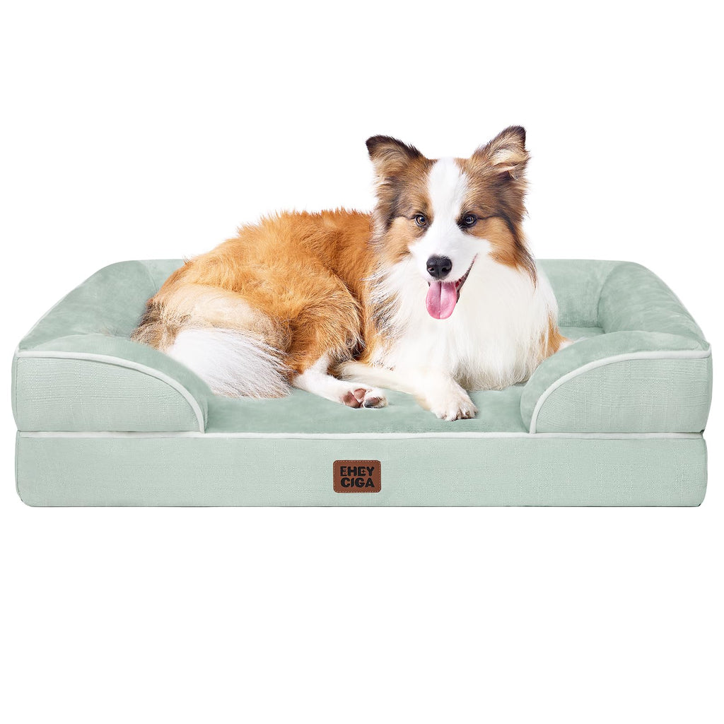 Orthopedic Memory Foam Dog Bed with Bolsters