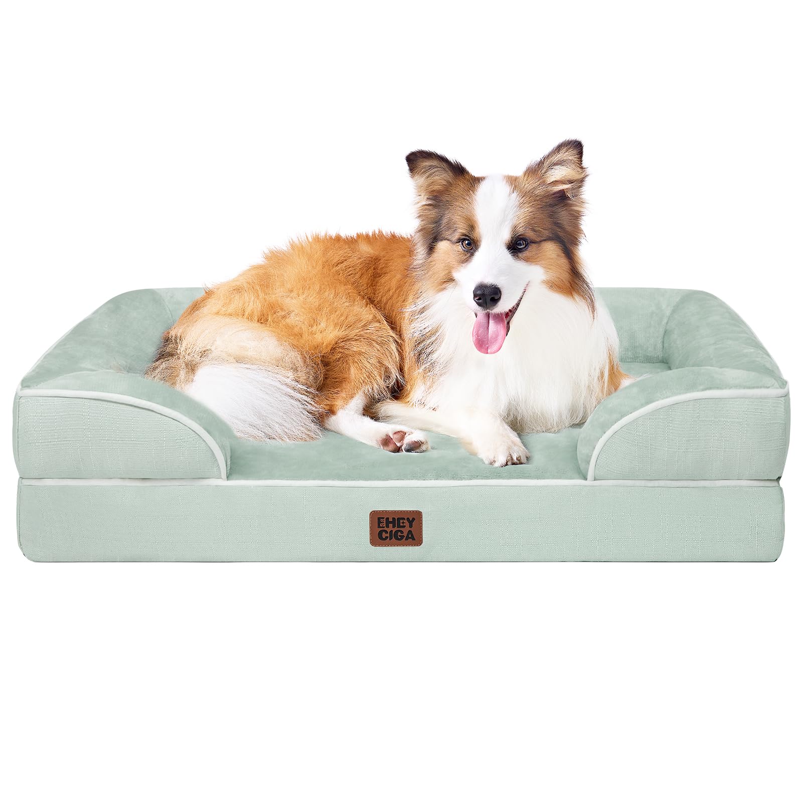 Orthopedic Memory Foam Dog Bed with Bolsters