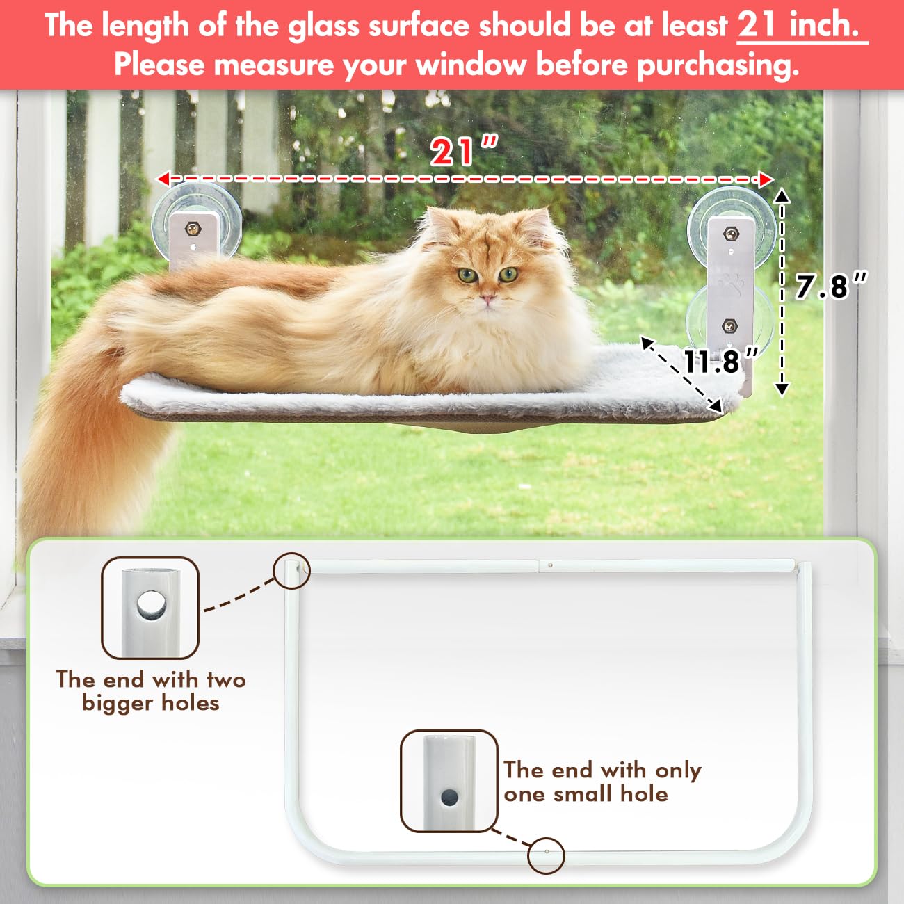 Cordless Cat Window Hammock