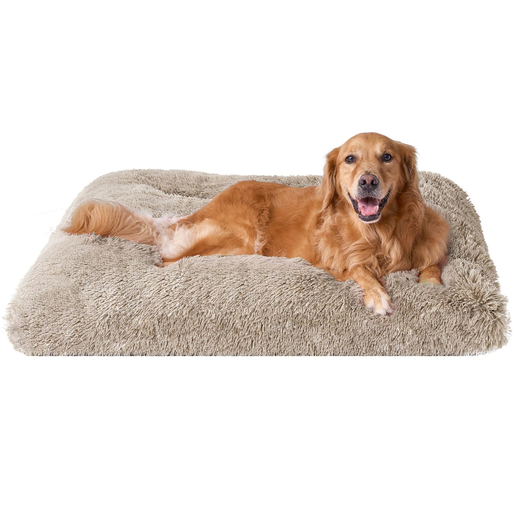 Calming Plush Dog Crate Bed Pad for Large Dogs