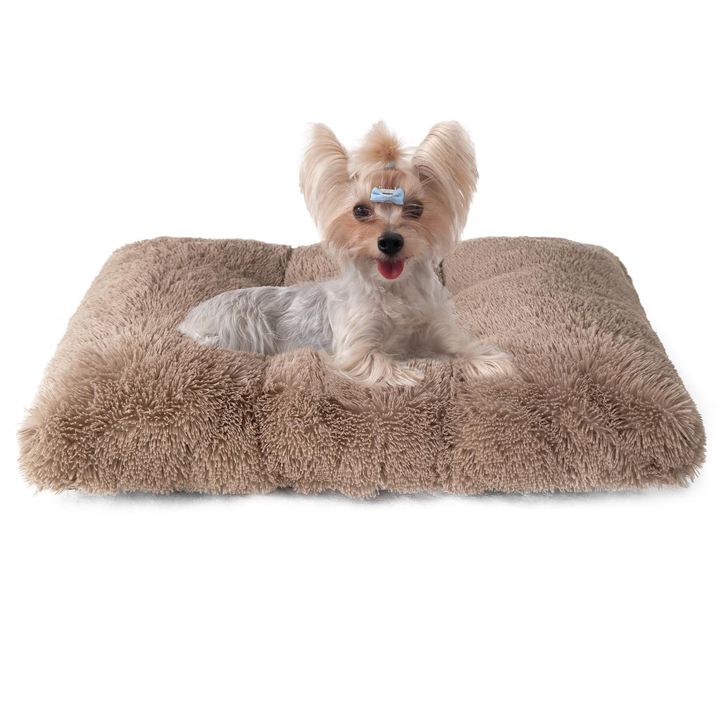 Calming Plush Dog Crate Bed Pad for Large Dogs