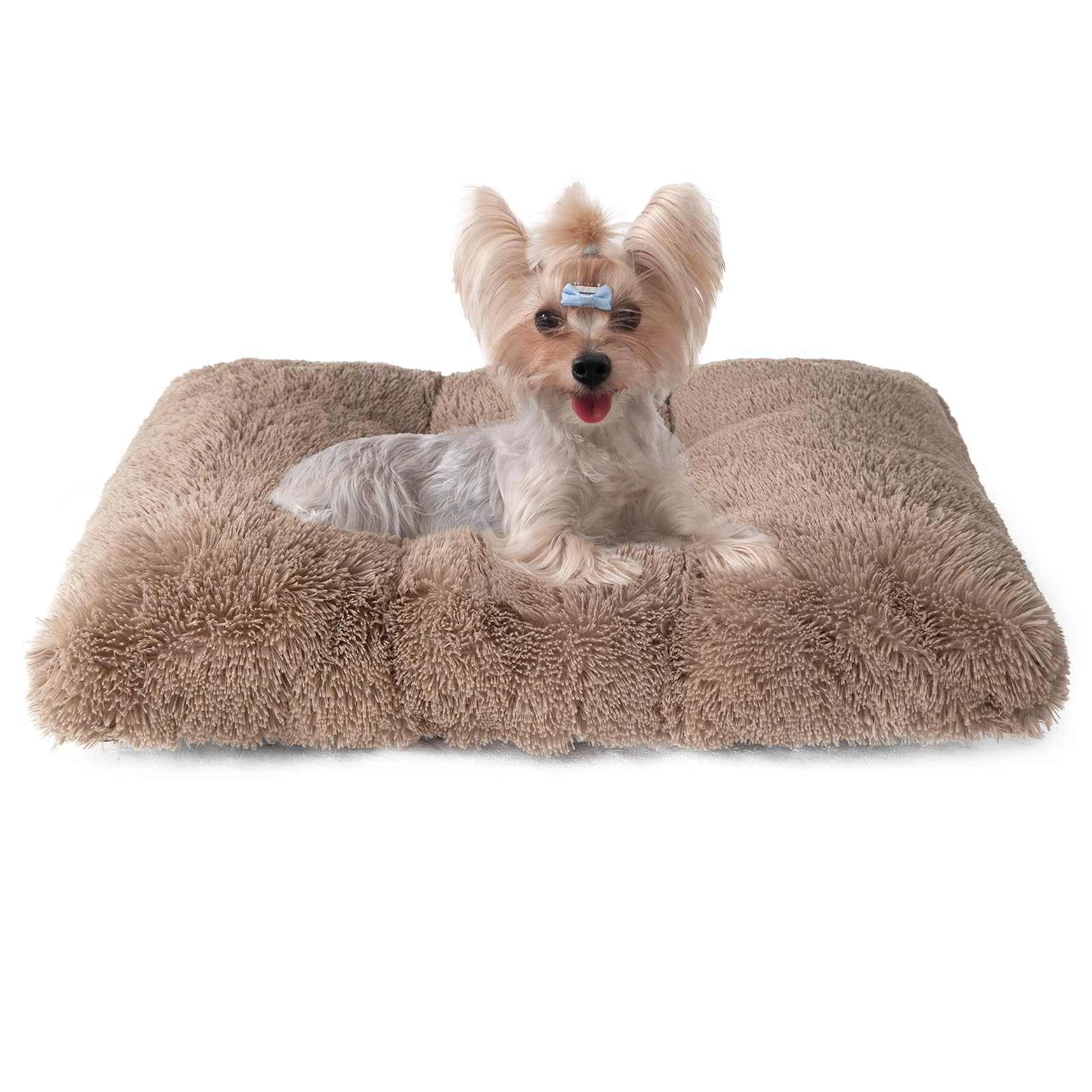 Calming Plush Dog Crate Bed Pad for Large Dogs