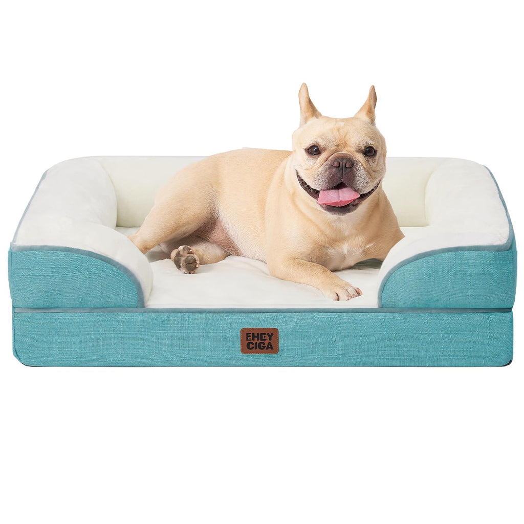 Orthopedic Memory Foam Dog Bed with Bolsters