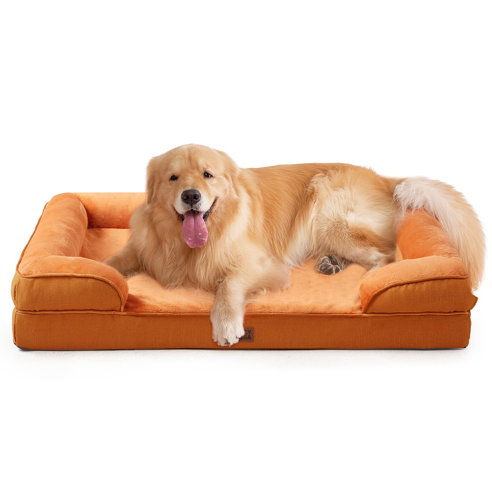 Orthopedic Memory Foam Dog Bed with Bolsters