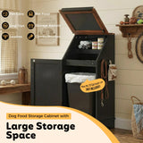 Furnivio Dog Food Storage Cabinet with Bowls
