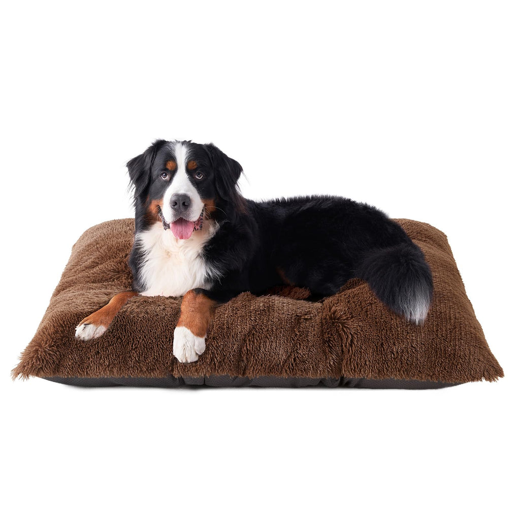 Calming Plush Dog Crate Bed Pad for Large Dogs
