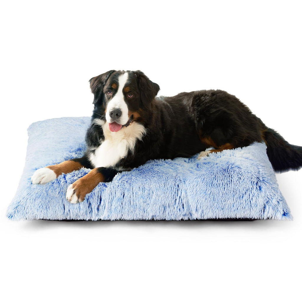 Calming Plush Dog Crate Bed Pad for Large Dogs