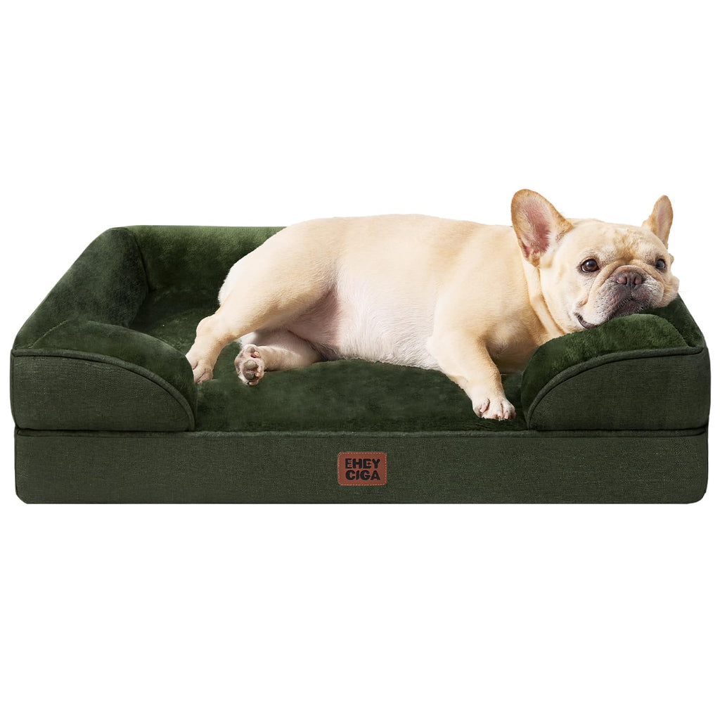 Orthopedic Memory Foam Dog Bed with Bolsters