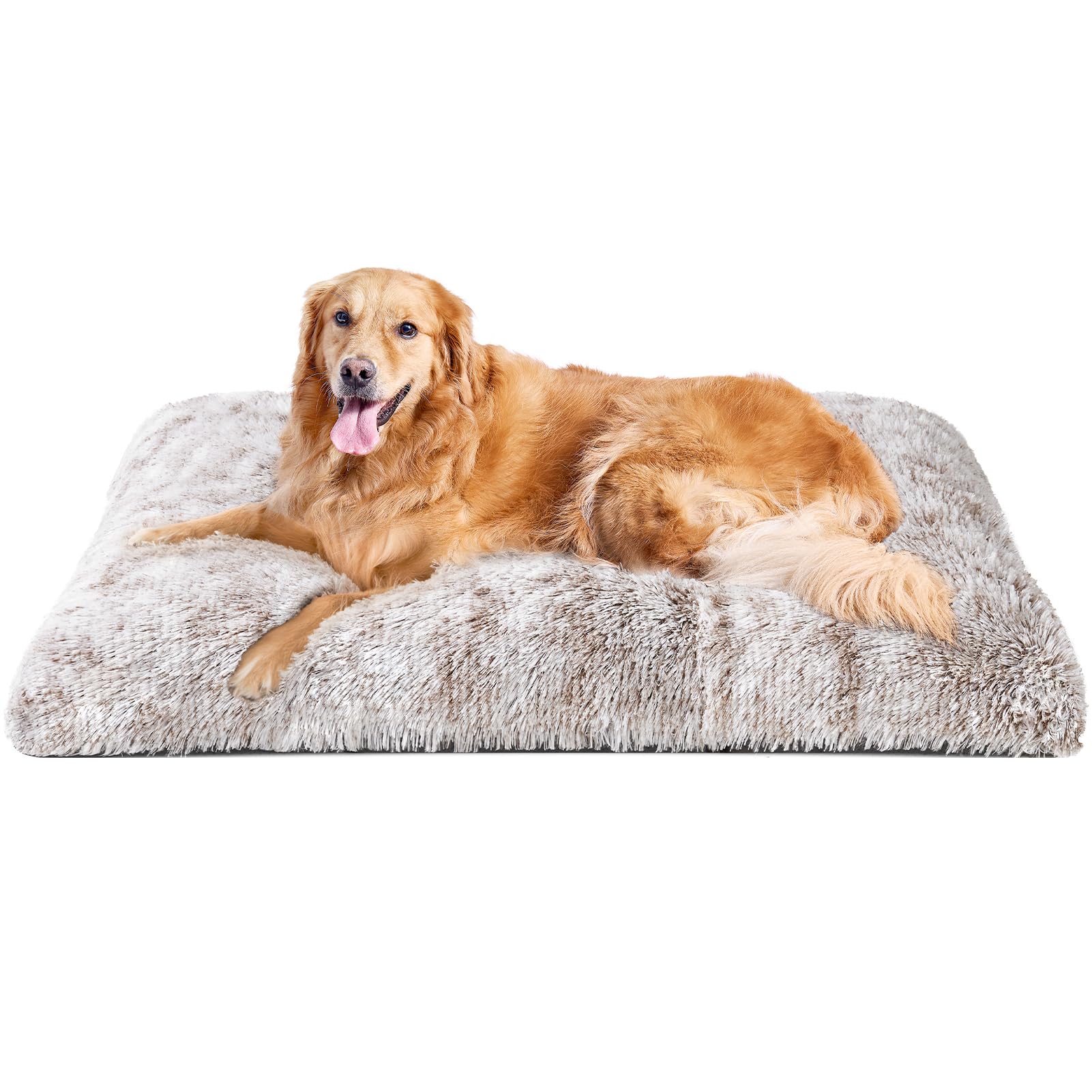 Calming Plush Dog Crate Bed Pad for Large Dogs